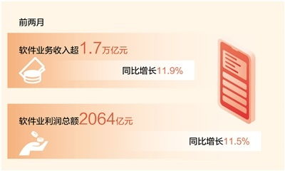 前兩月軟件業務收入同比增11.9%，軟件服務持續發力